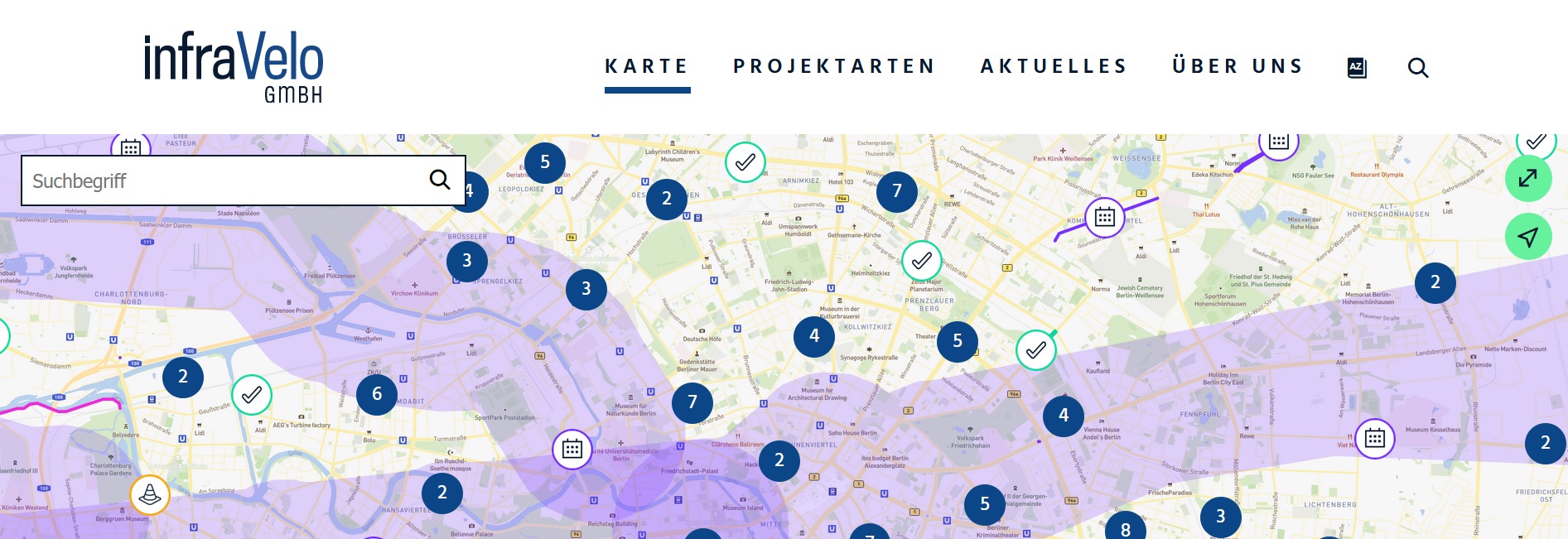 infraVelo Projekt Karte