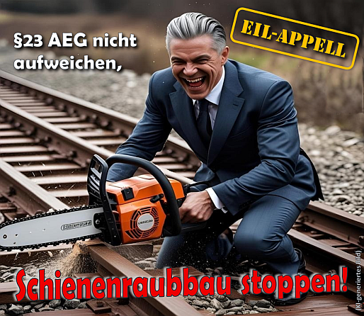Eisenbahngesetz nicht aufweichen & Bahnflächen sichern = Wuhlheide schützen