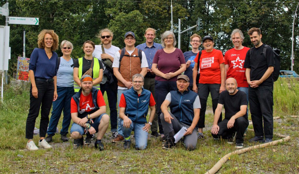 Gruppenbild der politische Radtour des ADFC Treptow-Köpenick am 22.8.26